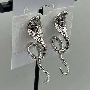 Unique Silver Cobra Earrings